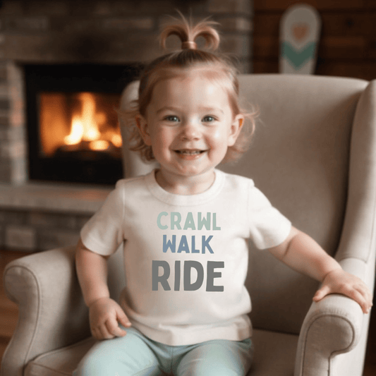 Baby graphic tee | crawl walk ride finn + emma