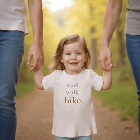 Baby graphic tee | crawl walk hike finn + emma