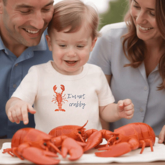 Baby graphic tee | Im not crabby finn + emma