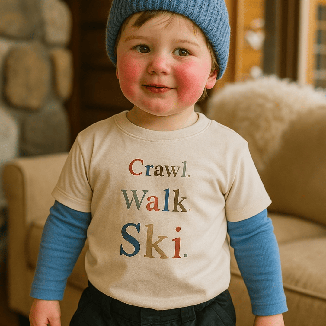 Baby graphic tee | crawl walk ski finn + emma