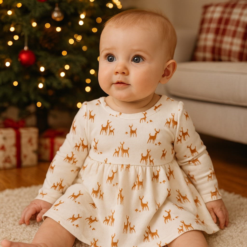3t long sleeve dress Baby and Toddler Twirl - Deer | 100% Organic cf-size-child-xxl-11-12 Durable and easy to Ashley Maribel 6 Drawer Kid Size:4T