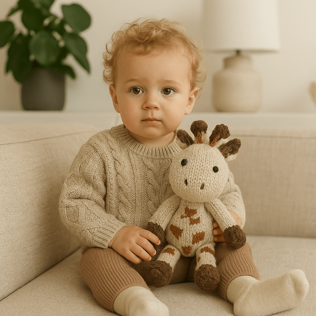 Baby Wool Knit Buddy | Gerald the Giraffe finn + emma