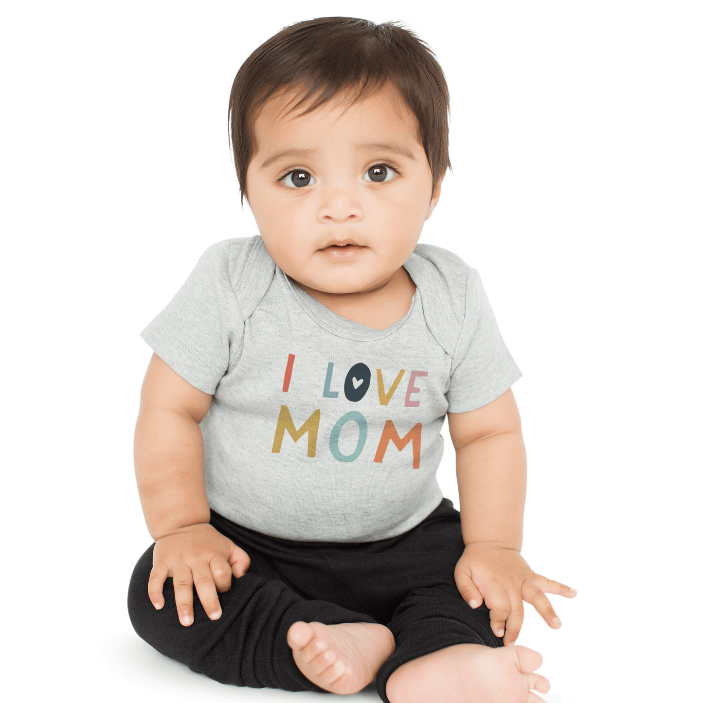 Baby graphic bodysuit | love mom heather finn + emma