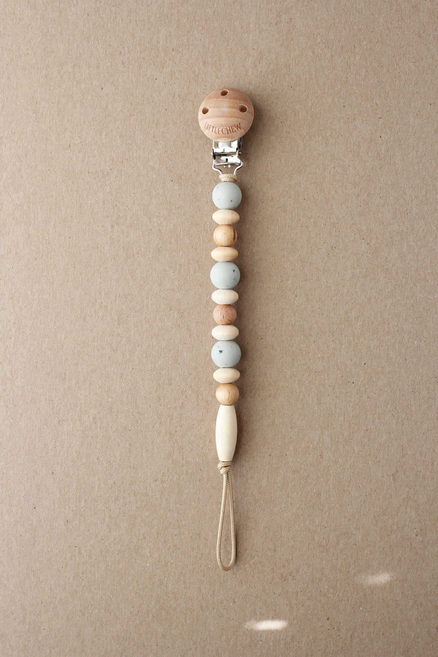 Baby Pacifier Clip - Omar | Speckled Soft Sage littleCHEW