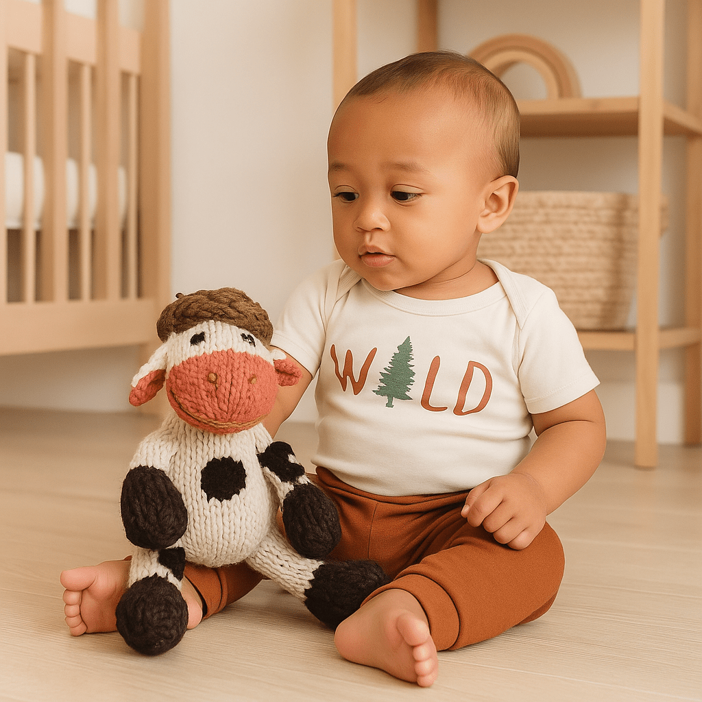 Baby Wool Knit Buddy | Willa the Cow finn + emma