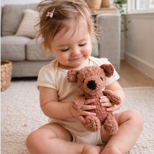 Baby Wool Knit Buddy | Pinky the Pink Bear finn + emma