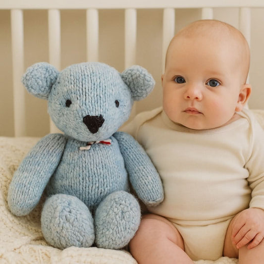 Baby Wool Knit Buddy | Zee the Blue Bear finn + emma