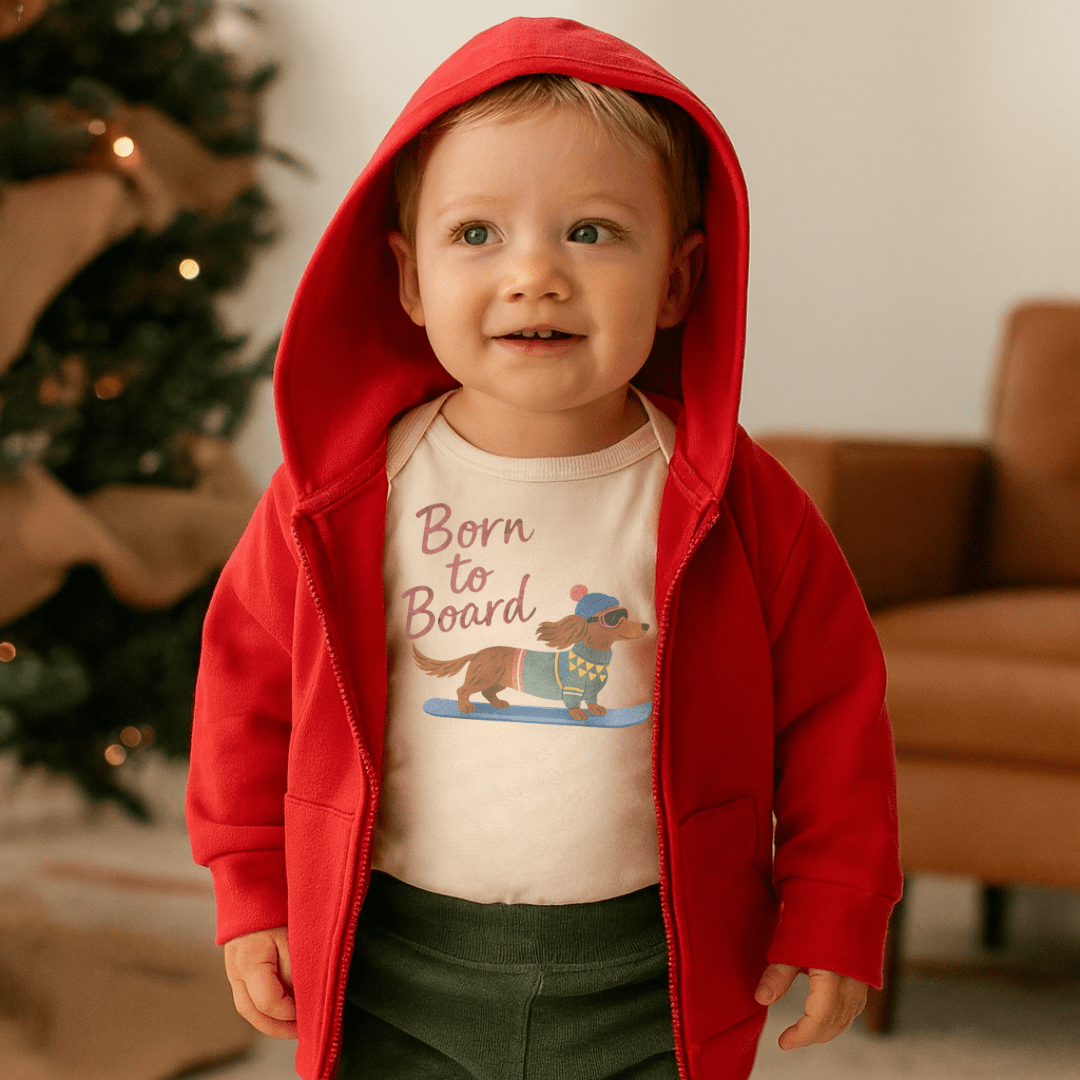 Baby graphic tee | born to board finn + emma