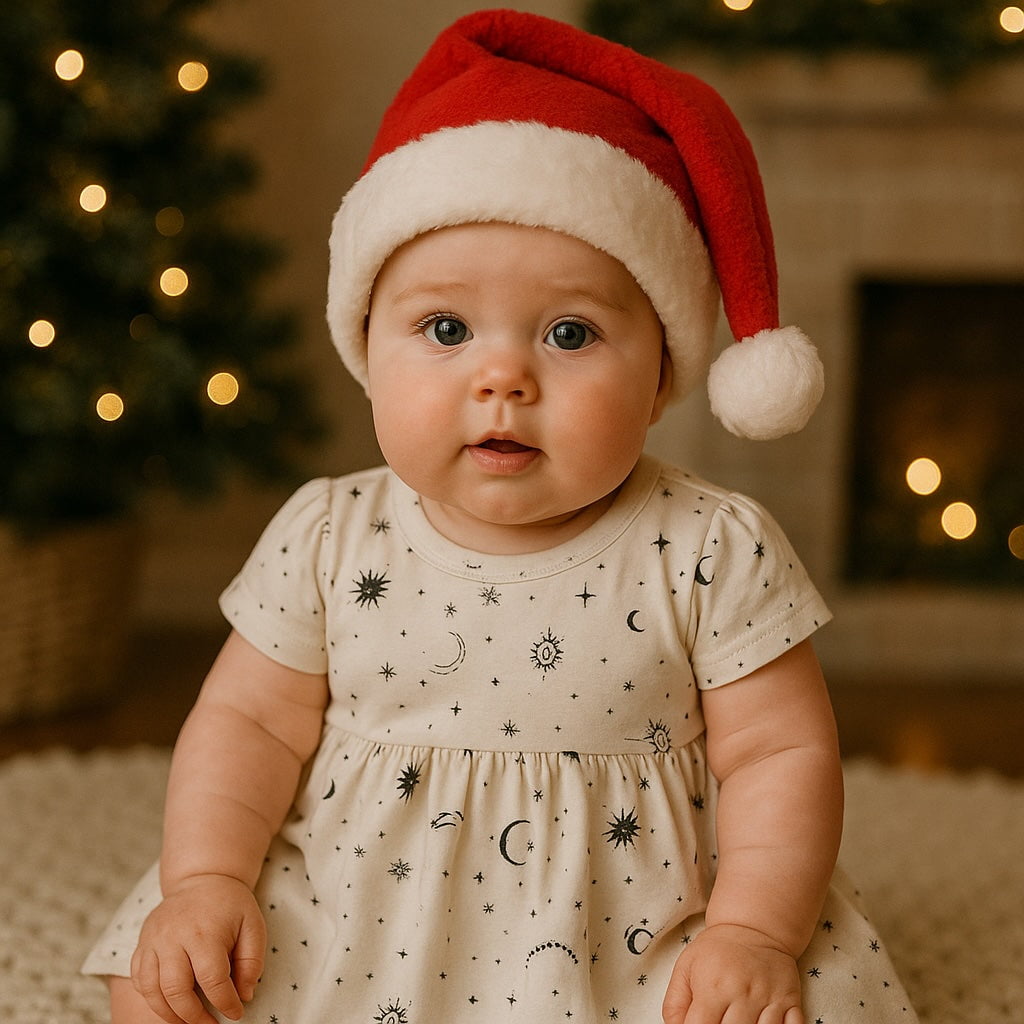 Baby short sleeve twirl dress | celestial finn + emma