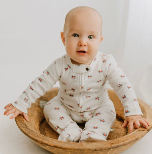 Baby footie | crab finn + emma