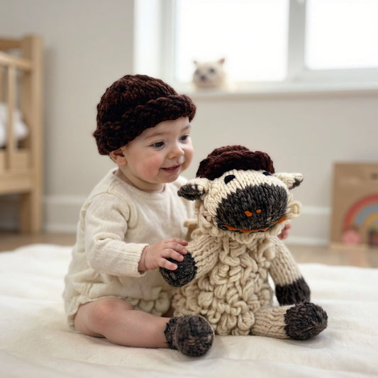 Baby Wool Knit Buddy | Sawyer the Sheep finn + emma