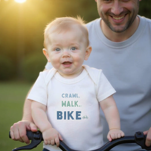 Baby graphic bodysuit | crawl walk bike finn + emma