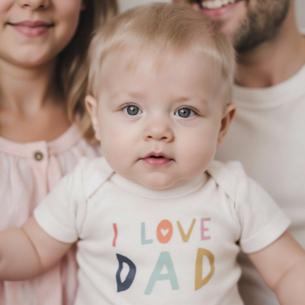 Baby graphic bodysuit | love dad finn + emma