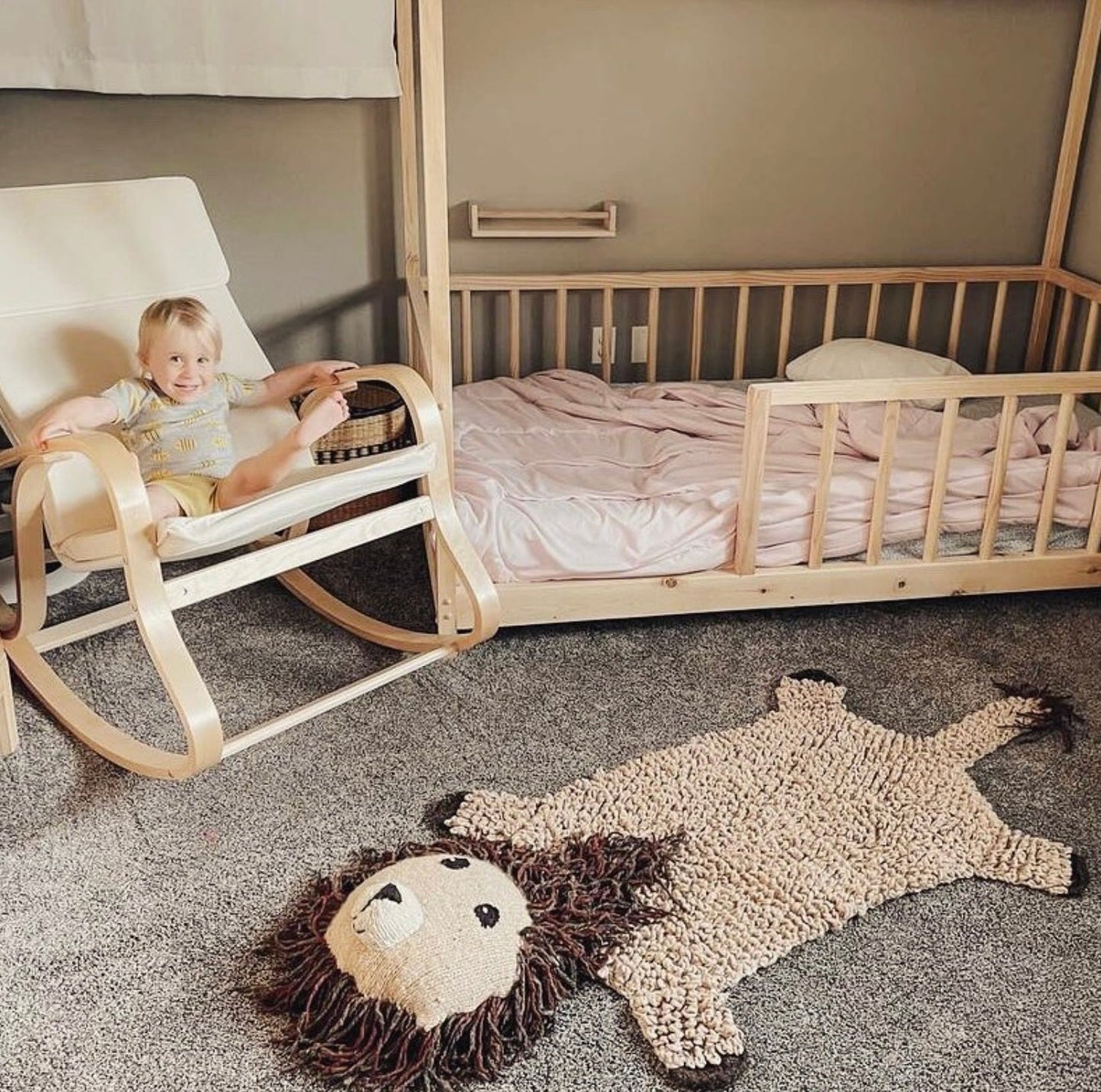Baby Organic Wool Play Mat + Nursery Rug | Lion finn + emma
