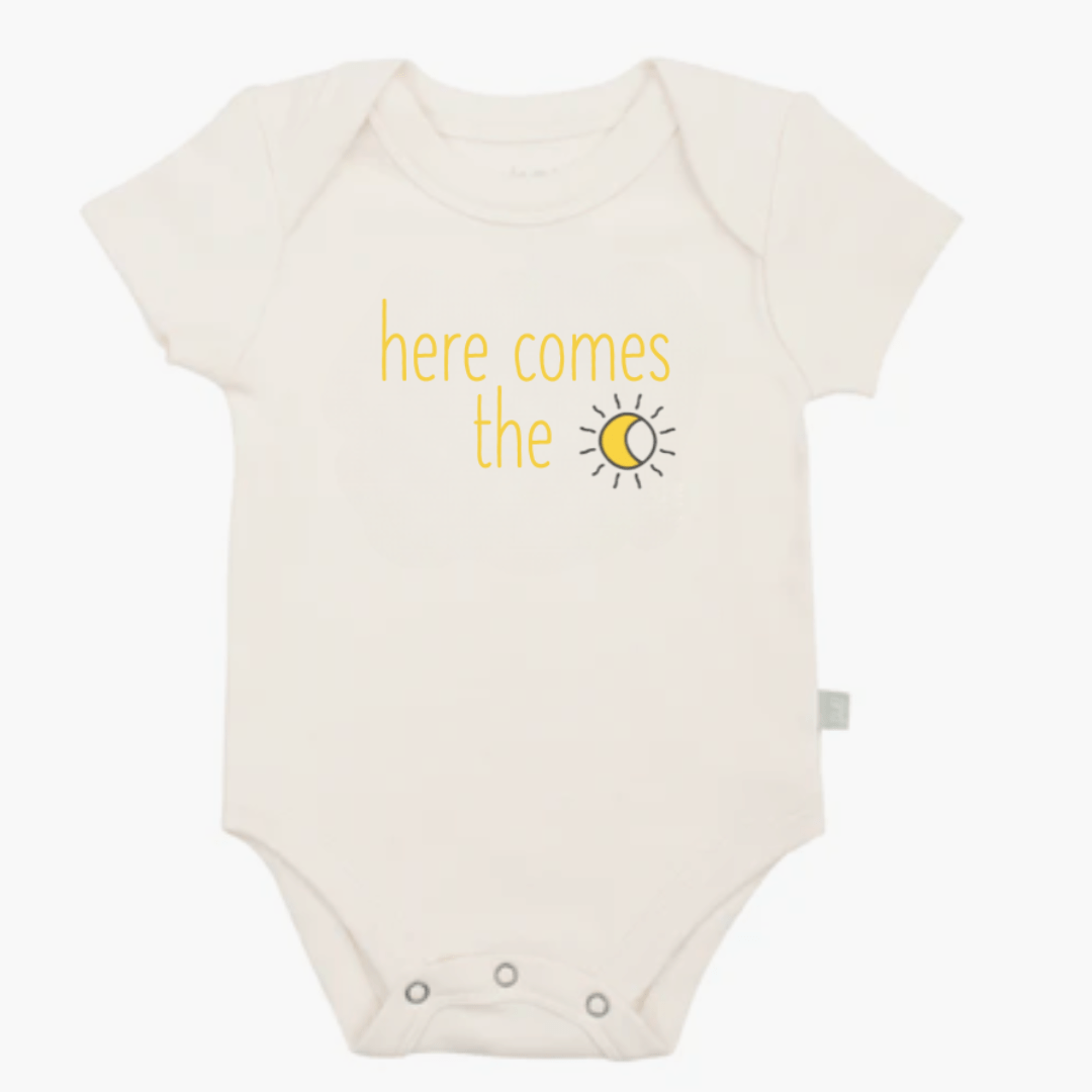 Baby graphic bodysuit | here comes the sun finn + emma