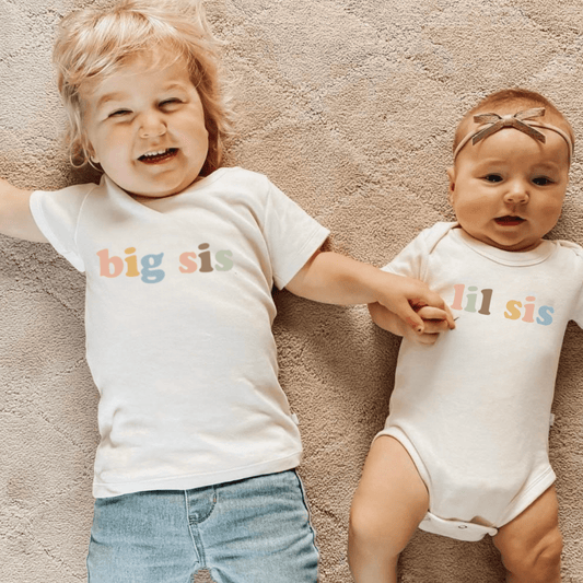 Baby graphic bodysuit | lil sis desert bloom Finn + Emma