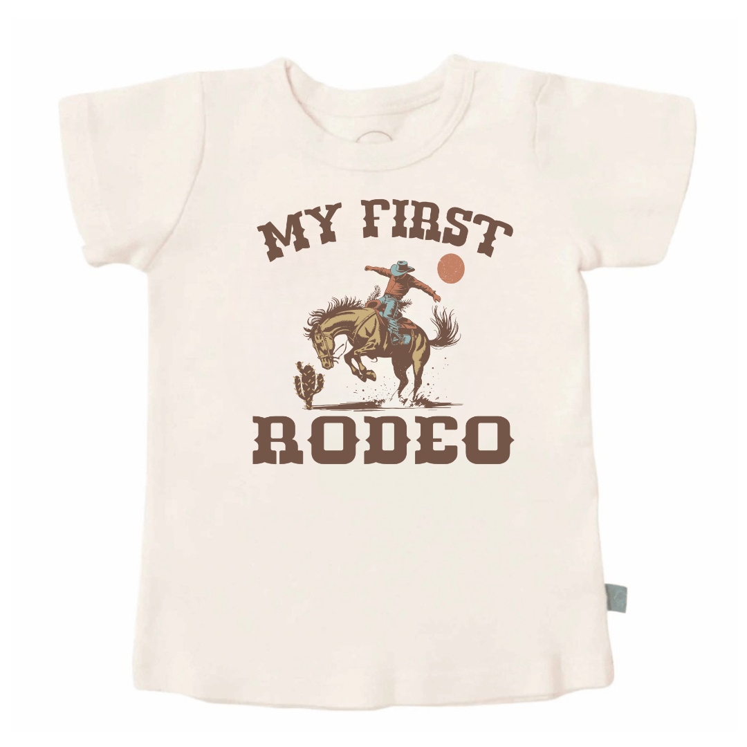 Baby graphic tee | my first rodeo finn + emma