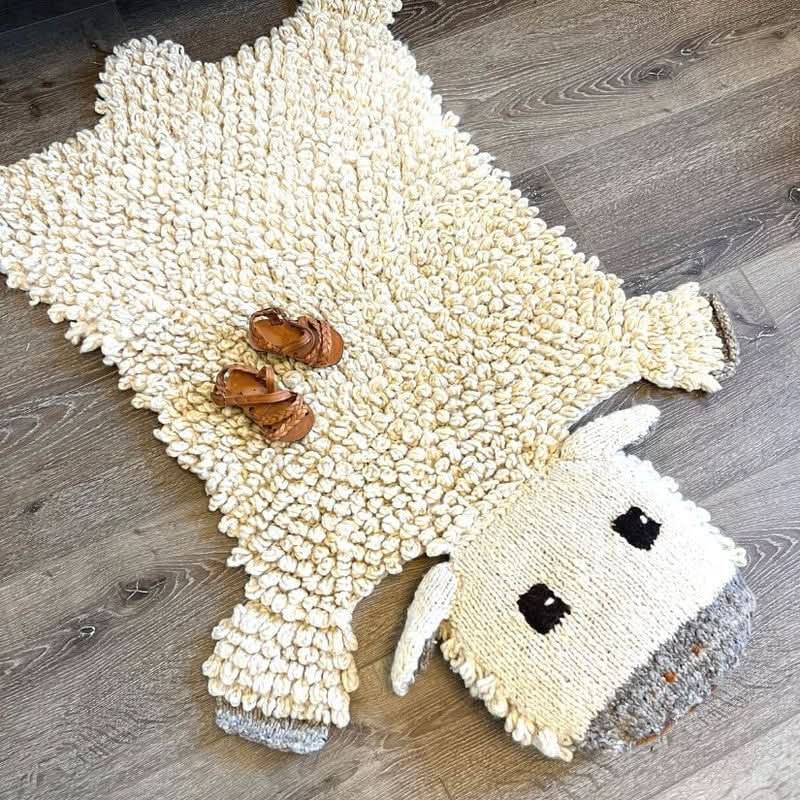 Baby Organic Wool Play Mat + Nursery Rug | Sheep finn + emma