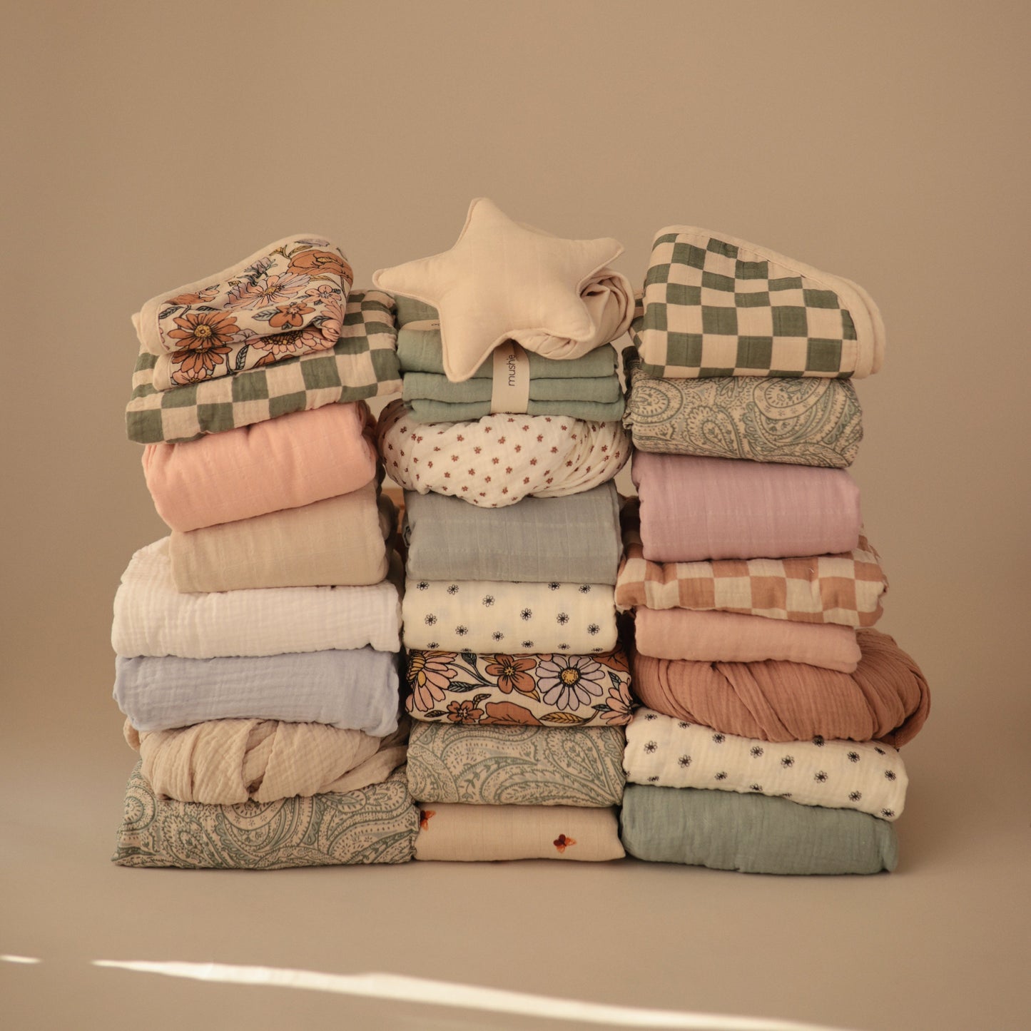 Baby Organic Cotton Muslin Burp Cloth 2-Pack Mushie