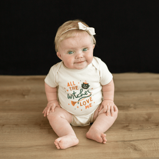 Baby graphic bodysuit | witches love me finn + emma