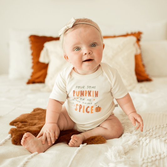 Baby graphic bodysuit | pour some pumpkin finn + emma
