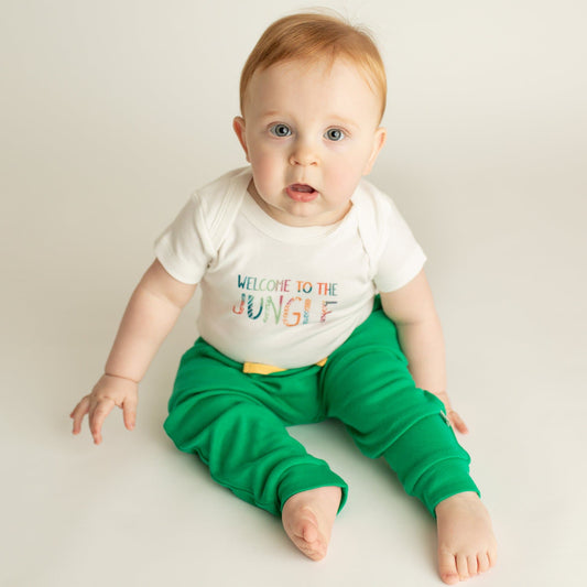 Baby short sleeve pajama set | welcome to the jungle finn + emma