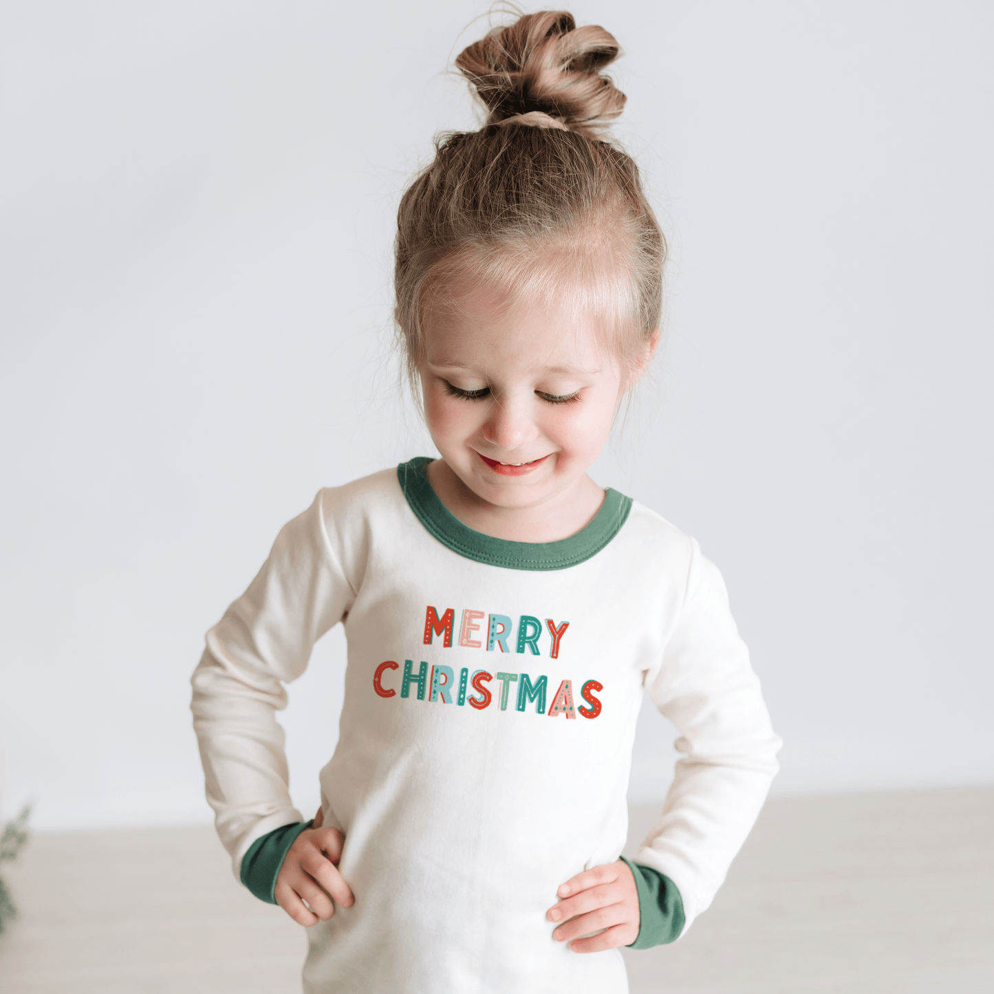 Baby pajamas | merry christmas pine green finn + emma
