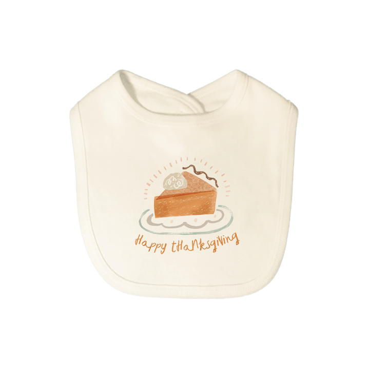 Baby graphic bib | thanksgiving pie finn + emma