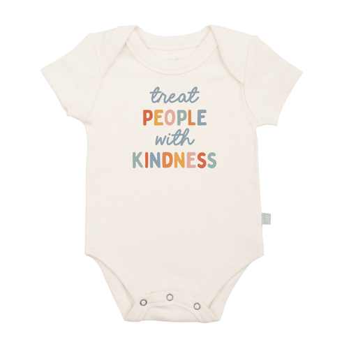 Baby graphic bodysuit | treat people with kindness finn + emma