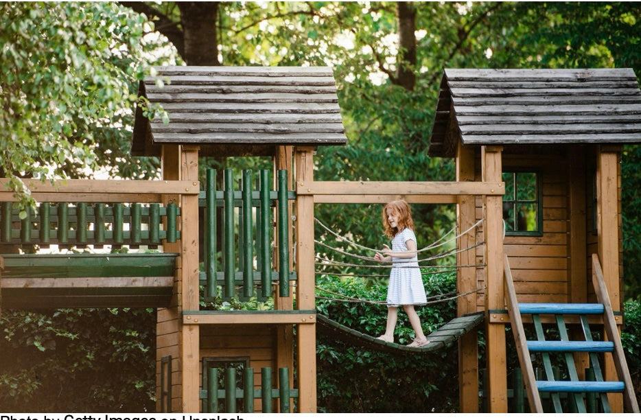 child playing in play ground