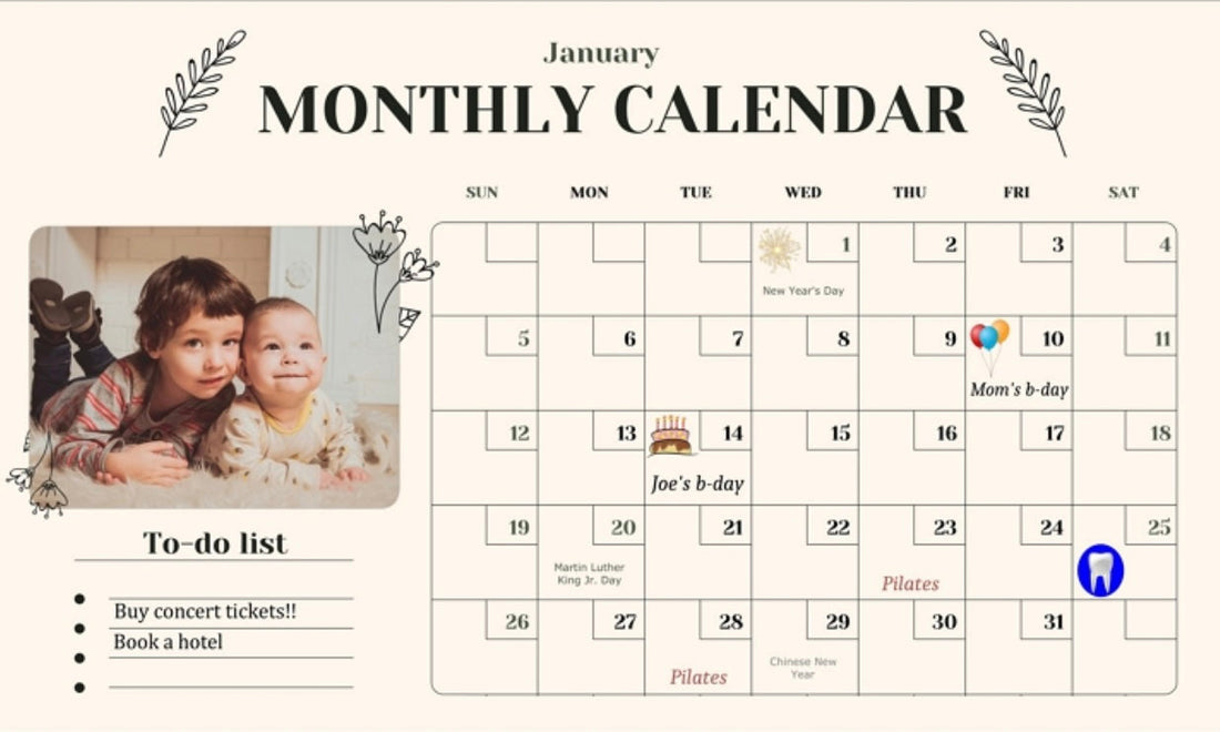 How to Create a Photo Calendar with Your Child's Photos