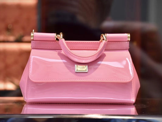 pink handbag