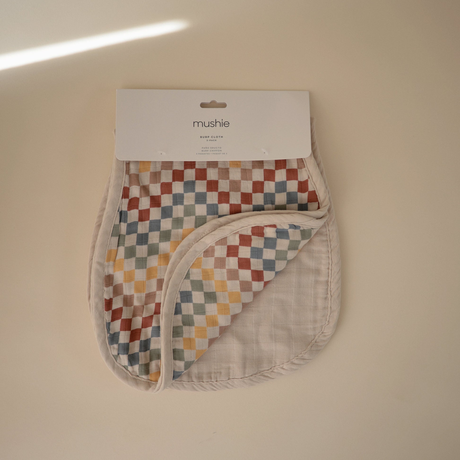 Baby Organic Cotton Muslin Burp Cloth 2-Pack Mushie