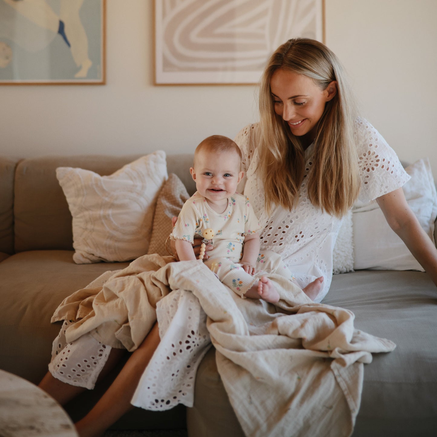 Baby Organic Cotton Muslin Swaddle Blanket Mushie