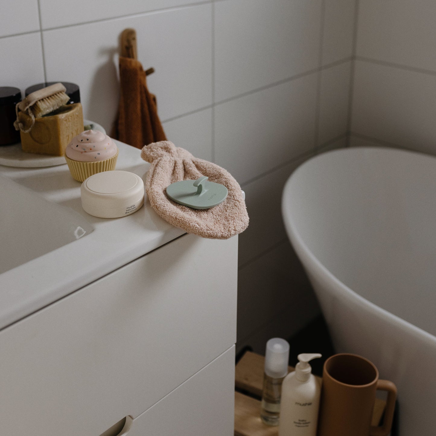 Baby Organic Cotton Bath Mitt Mushie