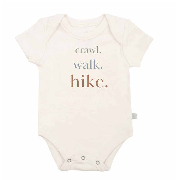 Baby graphic bodysuit | crawl walk hike finn + emma