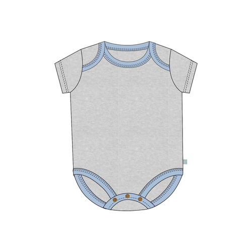 Baby lap bodysuit | periwinkle colorblock finn + emma