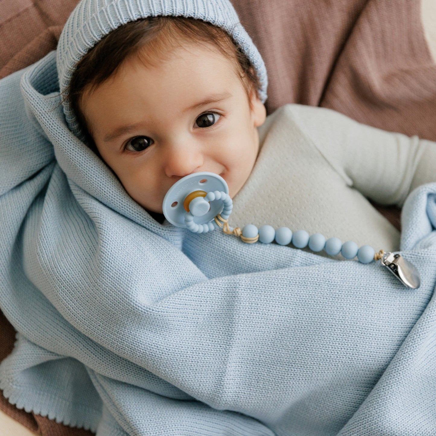 Baby Luladream Pacifier and Clip Sets Bleu La La