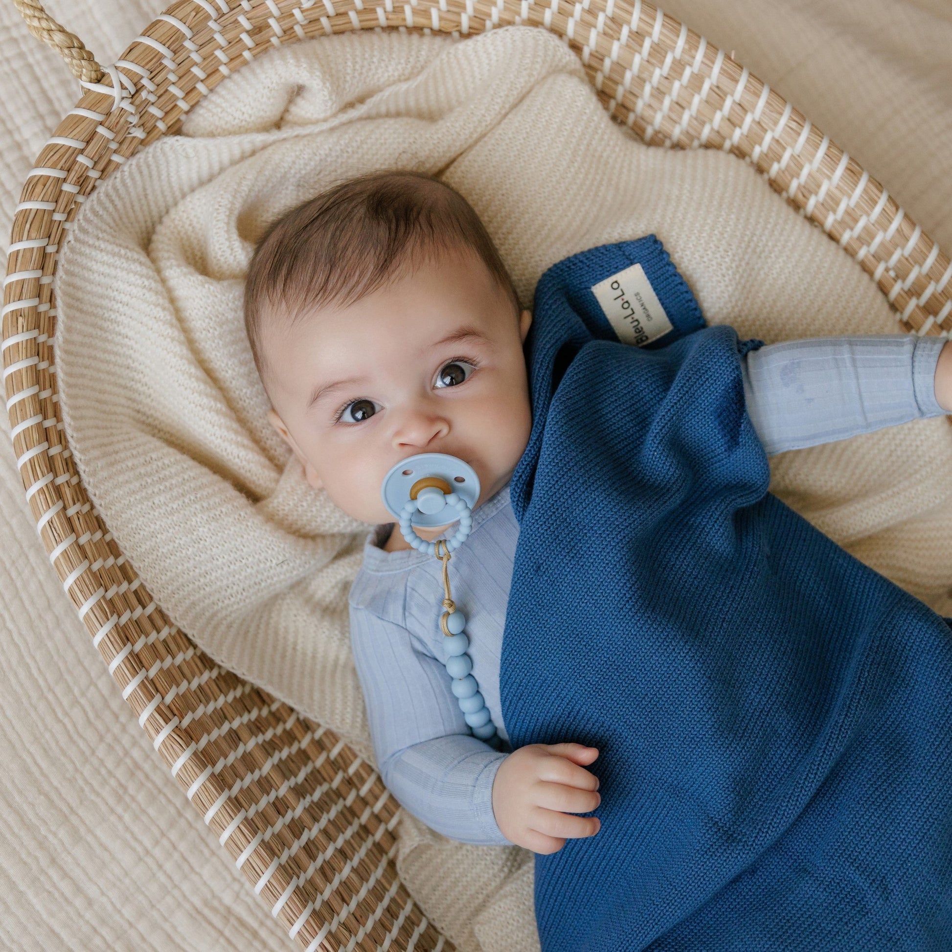 Baby Luladream Pacifier and Clip Sets Bleu La La