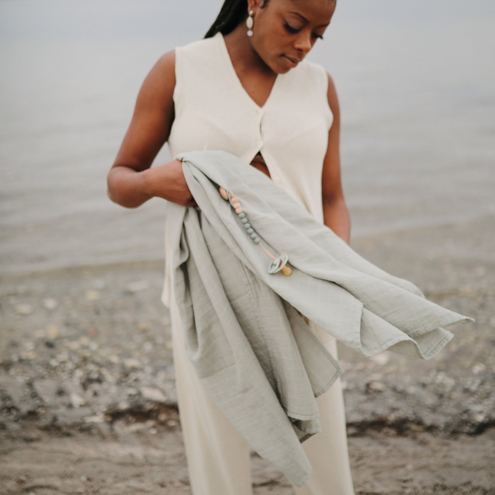 Baby Organic Cotton Muslin Swaddle Blanket Mushie