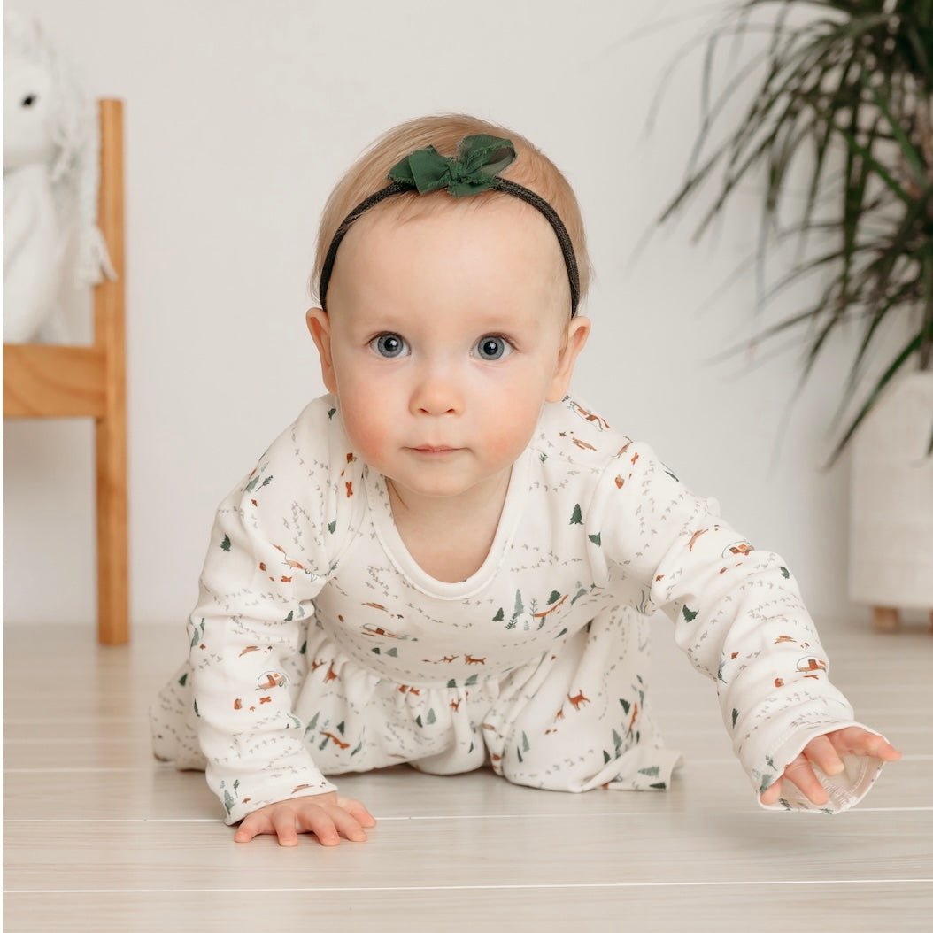 Baby long sleeve twirl dress | into the woods finn + emma