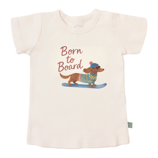 Baby graphic tee | born to board finn + emma