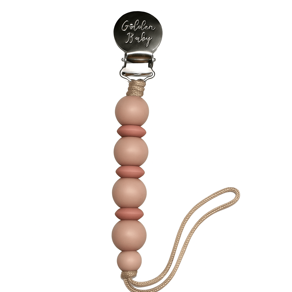 Baby Lauren Clip I Desert Tan & Dusty Rose Golden Baby