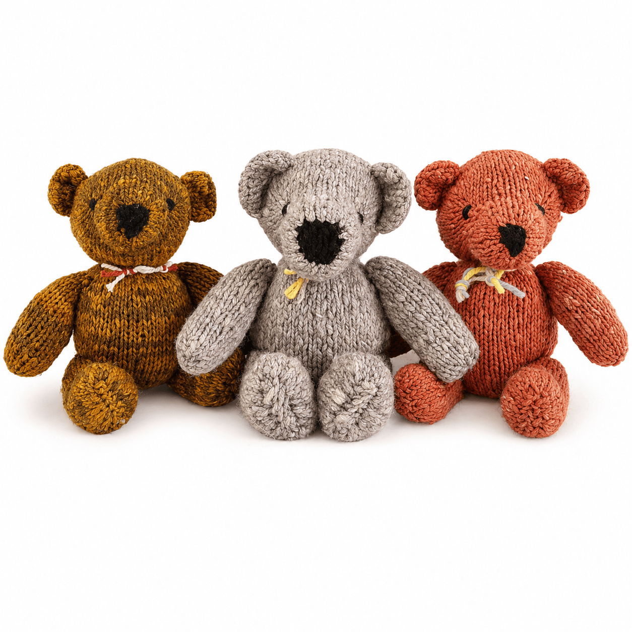 Baby Wool Knit Buddy  | 3 Bear Gift Set finn + emma