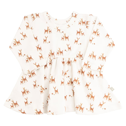 Baby long sleeve twirl dress | deer to my heart finn + emma