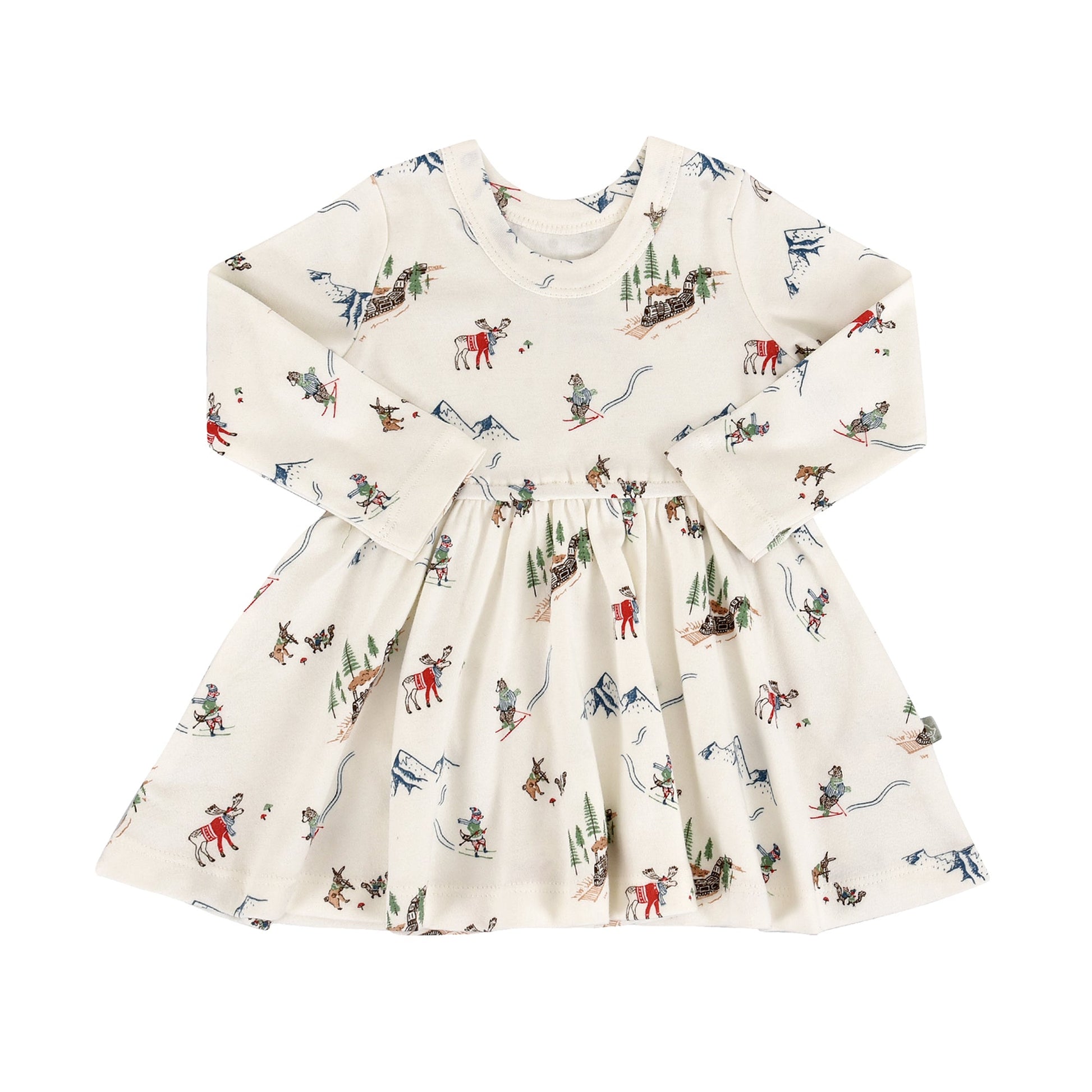 long sleeve dress 2t Kate Mack Girls' 2T-6X Printed Long-Sleeve Dress - Rose