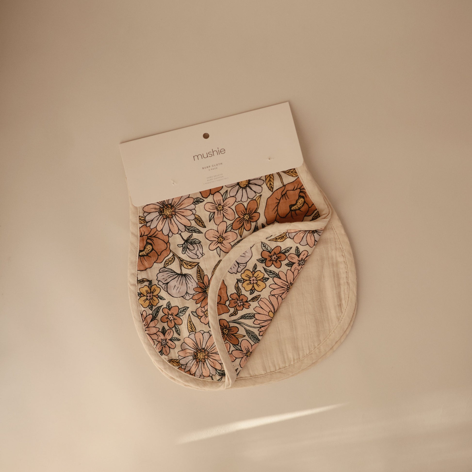 Baby Organic Cotton Muslin Burp Cloth 2-Pack Mushie