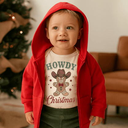 Baby hoodie | scarlet red finn + emma