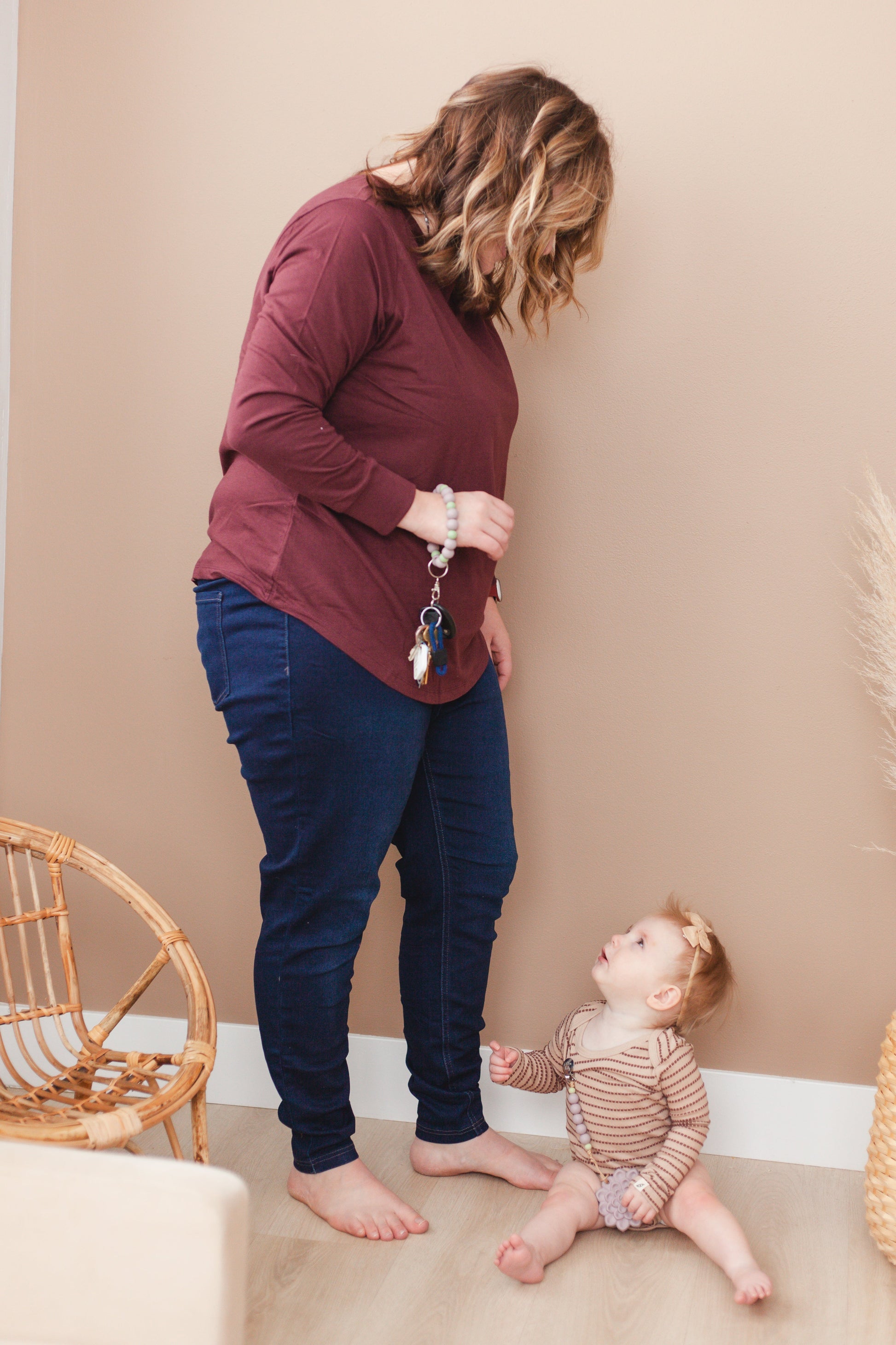 Baby Mommy and Me Bundle // Lavender Succulent Golden Baby