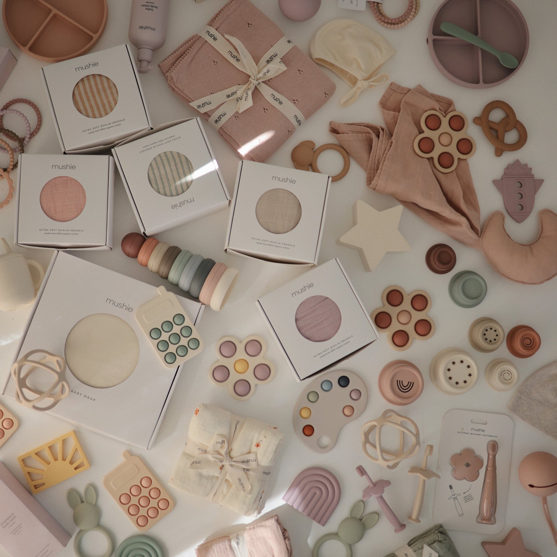 Baby Organic Cotton Muslin Burp Cloth 2-Pack Mushie